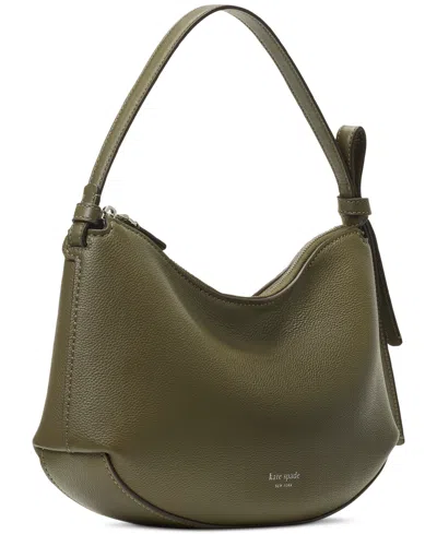 Kate Spade Loop Medium Pebbled Leather Shoulder Bag In Green