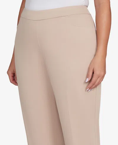 Alfred Dunner Women's Saratoga Springs Side Seam Pocket Short Length Twill Pants In Neutral