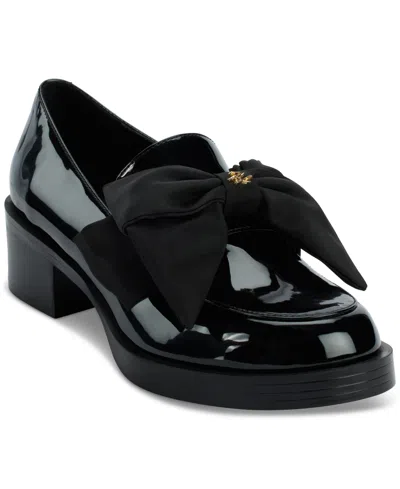 Karl Lagerfeld Women's Camilia Bow Slip-on Loafers In Black