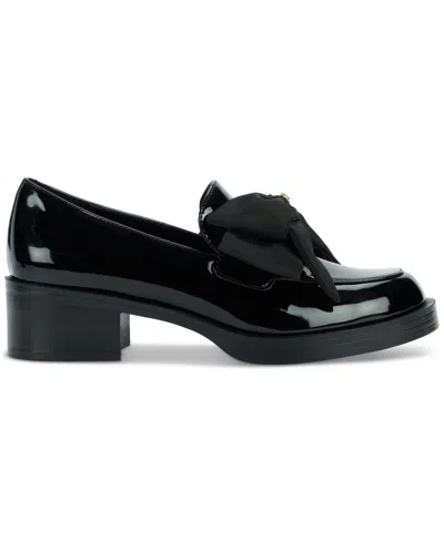 Karl Lagerfeld Women's Camilia Bow Slip-on Loafers In Black