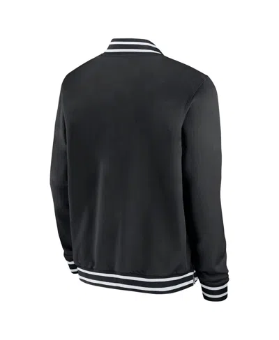 Nike Men's Black Full-zip Bomber Jacket In Black