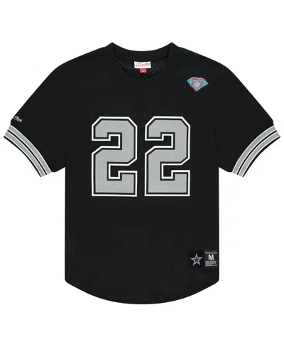 Mitchell & Ness Men's Emmitt Smith Black Dallas Cowboys Retired Player Name Number Mesh T-shirt In Black