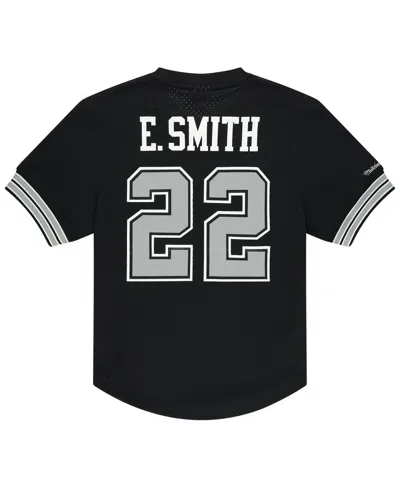 Mitchell & Ness Men's Emmitt Smith Black Dallas Cowboys Retired Player Name Number Mesh T-shirt In Black