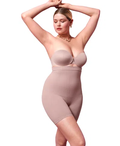 Maidenform Women's Seamless High Waist Thigh Slimmer In Black