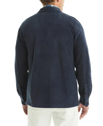 Nautica Men's Polar Fleece Button-up Shirt In Blue