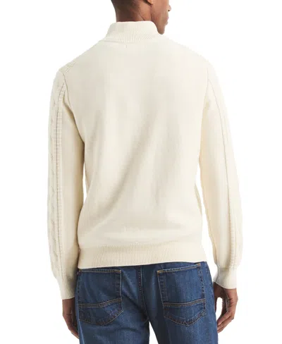 Nautica Men's Cable Long Sleeve Sweater In White