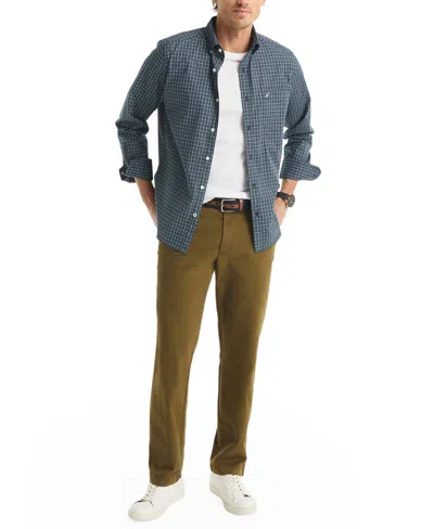 Nautica Men's Plaid Print Long Sleeve Shirt In Multi