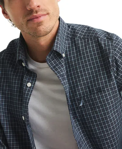 Nautica Men's Plaid Print Long Sleeve Shirt In Multi