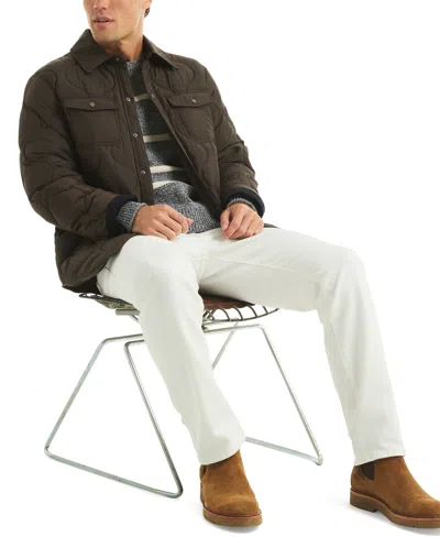 Nautica Men's Trail Quilted Shirt Jacket In Brown