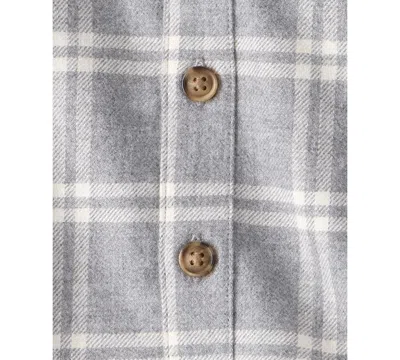 Carter's Baby Boys 3-piece Plaid Long-sleeve Shacket, T-shirt And Pants Set In Multi