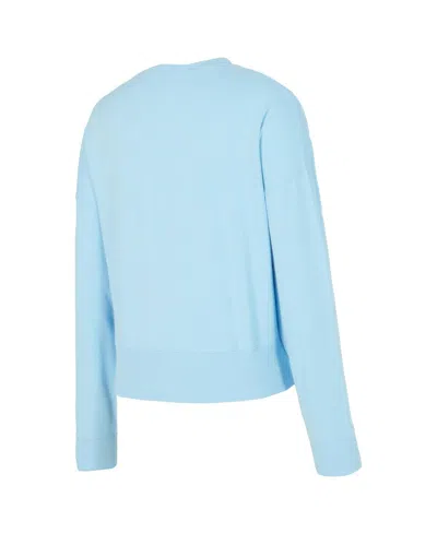 Concepts Sport Women's 2-piece Light Blue Philadelphia 76ers Elevation Tri-blend Long Sleeve Top And Shorts Set In Blue