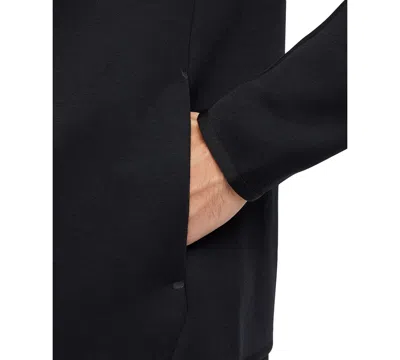 Nike Lightweight Hooded Sweatshirt With Zip Men's Sportswear Tech Fleece Hoodie Black/black In Black