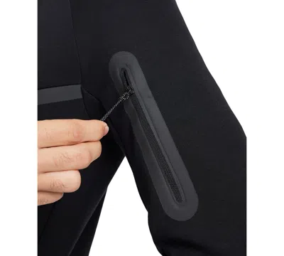 Nike Lightweight Hooded Sweatshirt With Zip Men's Sportswear Tech Fleece Hoodie Black/black In Black