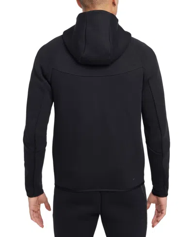 Nike Lightweight Hooded Sweatshirt With Zip Men's Sportswear Tech Fleece Hoodie Black/black In Black