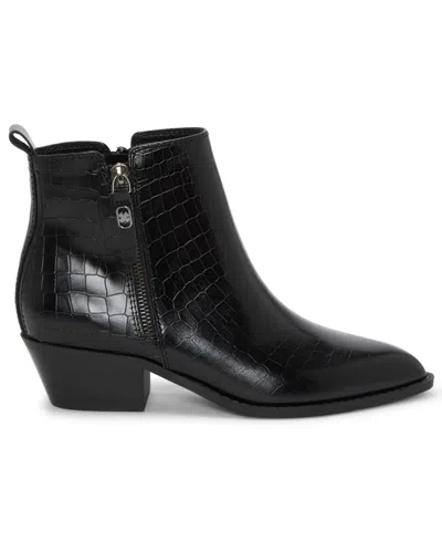 Lucky Brand Women's Ailein Pointed Toe Zipper Ankle Booties In Black