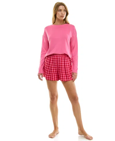 Roudelain Women's Long-sleeve Drop Shoulder Top In Pink