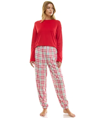 Roudelain Women's Long-sleeve Drop Shoulder Top In Red