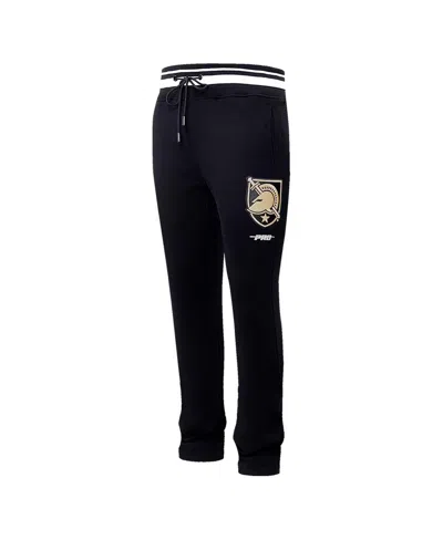 Pro Standard Men's Black Army Black Knights Script Tail Fleece Sweatpants In Black