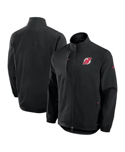Fanatics Men's Black New Jersey Devils Authentic Pro Rink Coaches Full-zip Jacket In Black