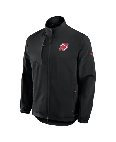 Fanatics Men's Black New Jersey Devils Authentic Pro Rink Coaches Full-zip Jacket In Black