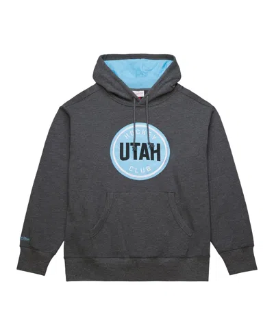Mitchell & Ness Men's Anthracite Utah Hockey Club Playoff Pullover Hoodie In Gray