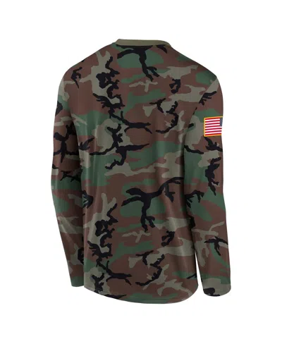 Jordan Men's Camo North Carolina Tar Heels 2025 Military Appreciation Legend Dri-fit Long Sleeve T-shirt In Multi