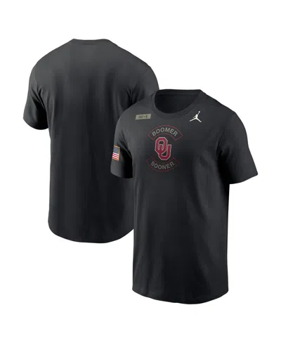 Jordan Men's Black Oklahoma Sooners 2025 Military Appreciation Dri-fit T-shirt In Black