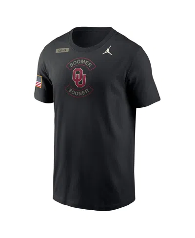 Jordan Men's Black Oklahoma Sooners 2025 Military Appreciation Dri-fit T-shirt In Black