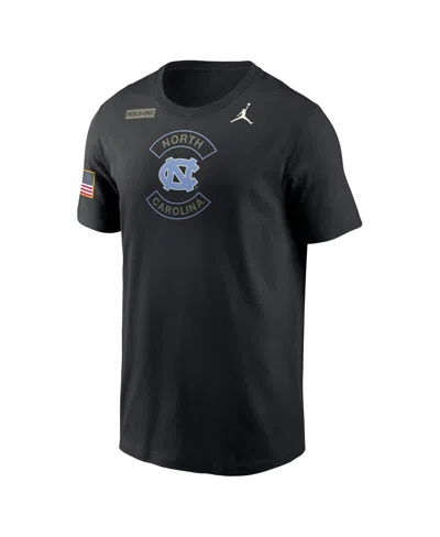 Jordan Men's Black North Carolina Tar Heels 2025 Military Appreciation Dri-fit T-shirt In Black