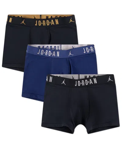 Jordan Big Boys Flight Dri-fit Cotton Core Boxer Briefs, Pack Of 3 In Multi