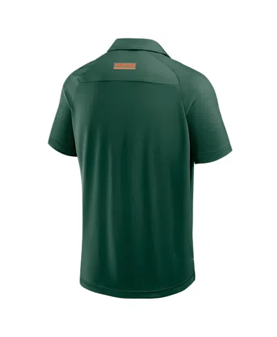 Fanatics Men's Green Miami Hurricanes Take The Lead Defender Raglan Polo Shirt In Green
