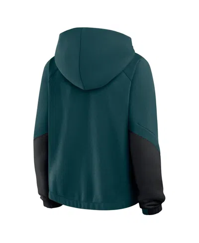 Fanatics Women's Midnight Green Philadelphia Eagles Oversizedâ Redzone Bubble Screen Pullover Hoodie In Green