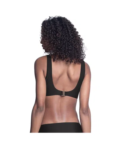 G-iii 4her By Carl Banks Women's Black/white Philadelphia Eagles Brief Game Bikini Top In Multi