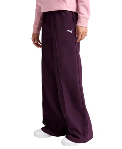 Puma Essential Pintuck Pants In Purple