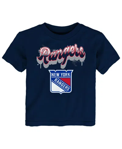 Outerstuff Toddler Navy New York Rangers Bubbly Script T-shirt In Blue