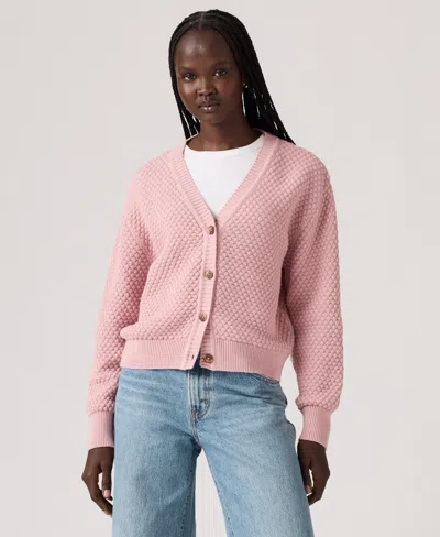 Levi's Snowflake Cardigan In Pink