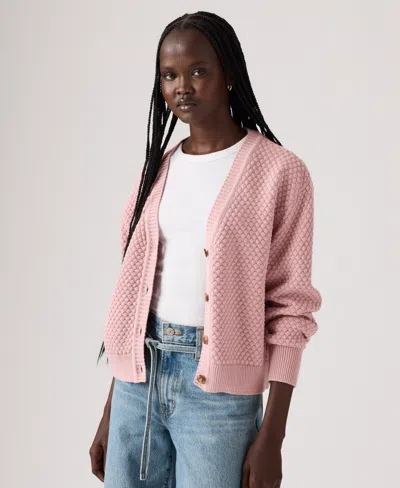 Levi's Snowflake Cardigan In Pink