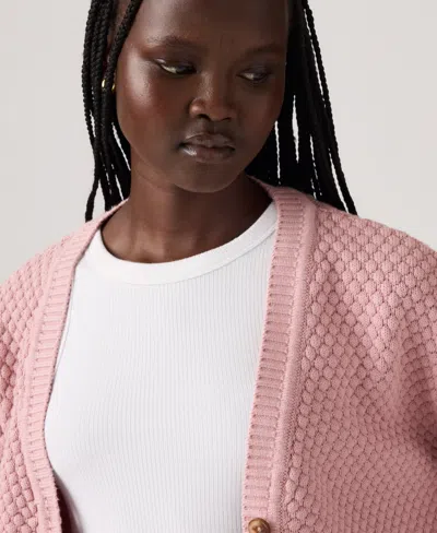 Levi's Snowflake Cardigan In Pink