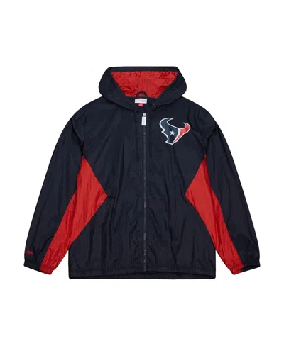Mitchell & Ness Men'sâ Navy Houston Texans Playmaker Full-zip Windbreaker Jacket In Blue