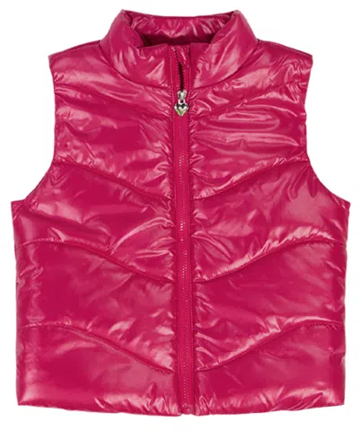 Kids Headquarters Girls 4t-6x 3-piece Vest, T-shirt And Leggings Set In Pink