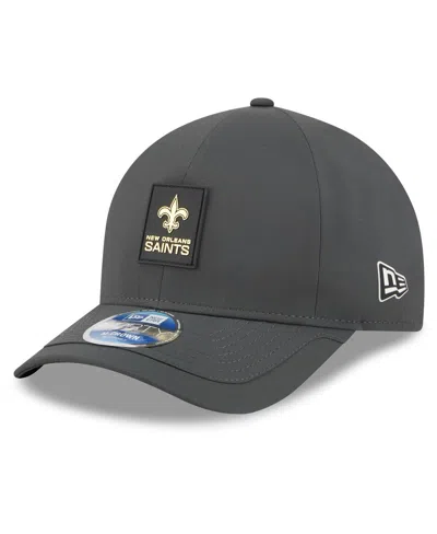 New Era Men's Charcoal New Orleans Saints 2025 Sideline Cold Weather 9forty M-crown Adjustable Hat In Gray