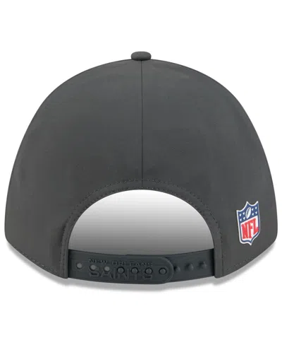 New Era Men's Charcoal New Orleans Saints 2025 Sideline Cold Weather 9forty M-crown Adjustable Hat In Gray