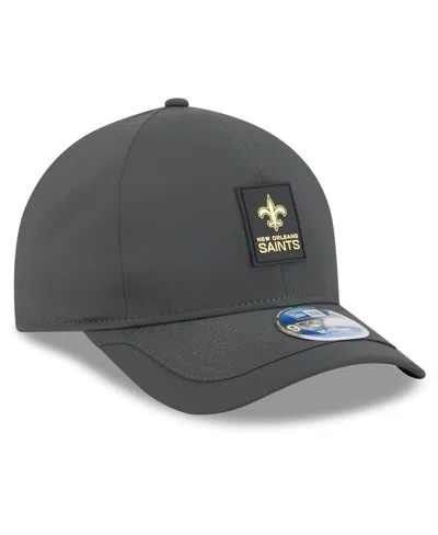 New Era Men's Charcoal New Orleans Saints 2025 Sideline Cold Weather 9forty M-crown Adjustable Hat In Gray