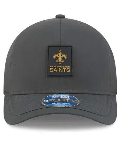 New Era Men's Charcoal New Orleans Saints 2025 Sideline Cold Weather 9forty M-crown Adjustable Hat In Gray