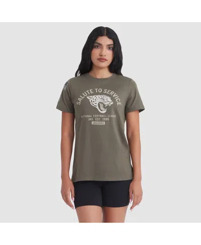 Nike Olive Jacksonville Jaguars 2025 Salute To Service Sideline T-shirt In Green