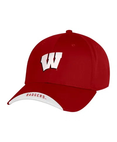 Under Armour Men's Red Wisconsin Badgers Sideline Blitzing Accent Flex Hat In Red