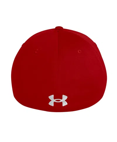 Under Armour Men's Red Wisconsin Badgers Sideline Blitzing Accent Flex Hat In Red