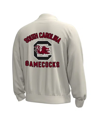 Under Armour Men's Stone South Carolina Gamecocks Gameday Icon Full-snap Fleece Jacket In Gray