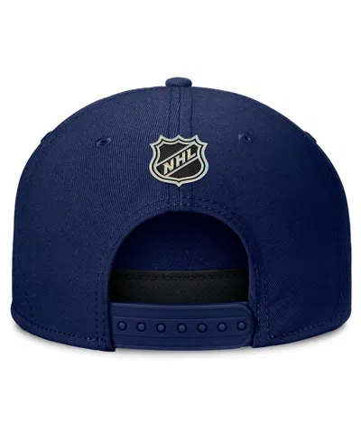 Fanatics Men's Navy Montreal Canadiens Authentic Pro Rink Team Code Snapback Hat In Blue