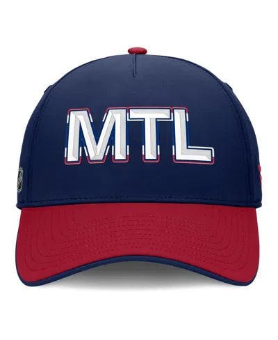 Fanatics Men's Navy/red Montreal Canadiens Authentic Pro Rink Team Code Flex Hat In Multi